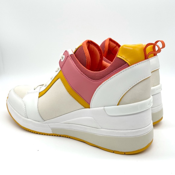 Michael Kors MK Georgie Wedge Platfrom Trainers - Picture 6 of 12